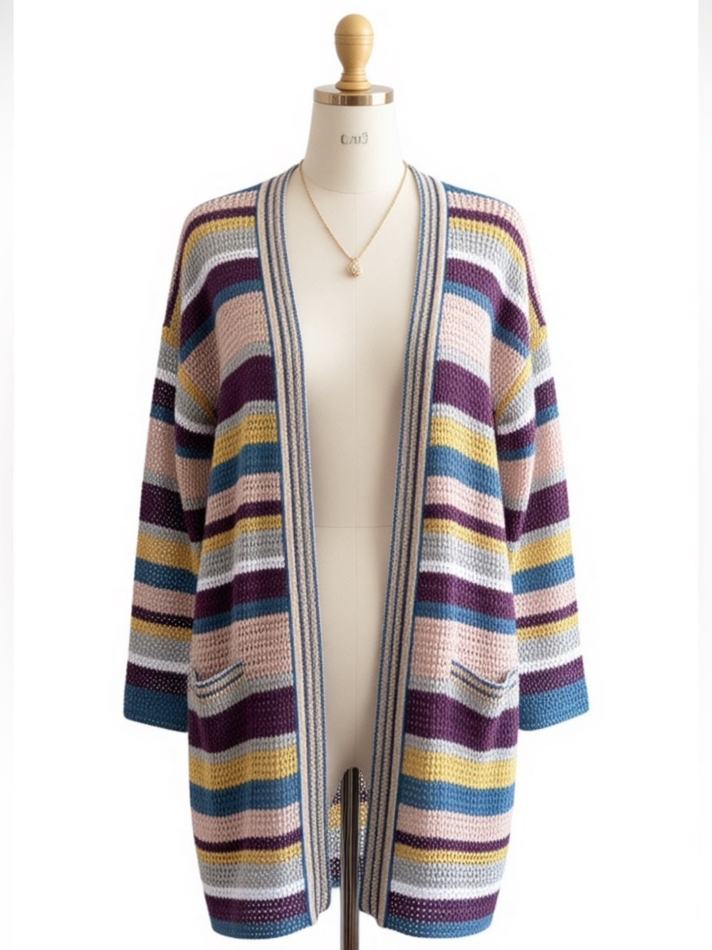 NetWork Multicolor Metallic Oversized Long Cardigan XS